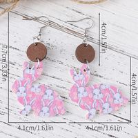 1 Pair Cute Retro Rabbit Pu Leather Drop Earrings main image 3