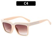 Streetwear Solid Color Ac Square Full Frame Women's Sunglasses sku image 4
