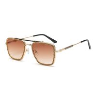 Streetwear Solid Color Ac Square Full Frame Women's Sunglasses main image 2