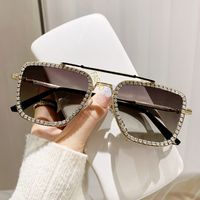 Streetwear Solid Color Ac Square Full Frame Women's Sunglasses sku image 5