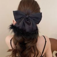 Women's Simple Style Bow Knot Alloy Cloth Feather Hair Clip main image 2