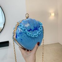 Women's Small Arylic Waves Cute Lock Clasp Dome Bag main image 5