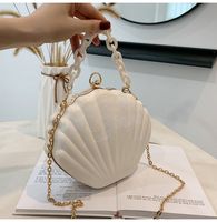 Women's Small Arylic Waves Cute Lock Clasp Dome Bag sku image 1