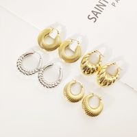 1 Pair Simple Style Geometric 304 Stainless Steel Gold Plated Earrings main image 1