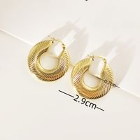 1 Pair Simple Style Geometric 304 Stainless Steel Gold Plated Earrings sku image 4