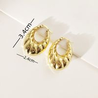 1 Pair Simple Style Geometric 304 Stainless Steel Gold Plated Earrings sku image 2