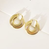 1 Pair Simple Style Geometric 304 Stainless Steel Gold Plated Earrings main image 8