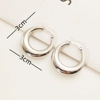 1 Pair Simple Style U Shape 304 Stainless Steel Gold Plated Earrings sku image 2