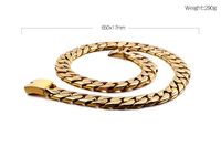 Titanium Steel 18K Gold Plated Vintage Style Plating Chain Geometric Solid Color Necklace main image 2