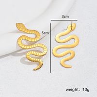 1 Pair Exaggerated Artistic Cool Style Snake 201 Stainless Steel 18K Gold Plated Ear Studs main image 3