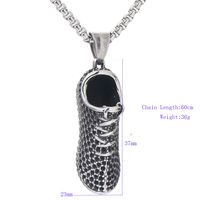 1 Piece Titanium Steel Shoe Pendant Hip-Hop Retro main image 2