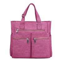 Women's Medium Oxford Cloth Solid Color Basic Zipper Messenger Bag sku image 1