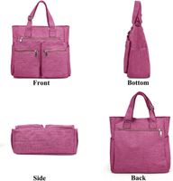 Women's Medium Oxford Cloth Solid Color Basic Zipper Messenger Bag main image 5
