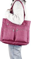 Women's Medium Oxford Cloth Solid Color Basic Zipper Messenger Bag main image 4