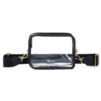 Unisex PVC Solid Color Basic Square Zipper Fanny Pack sku image 2