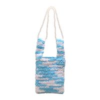 Women's Medium Knit Color Block Elegant Open Handbag main image 4