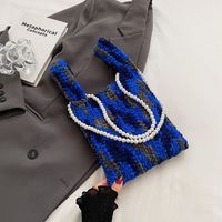 Women's Medium Knit Color Block Elegant Open Handbag sku image 4