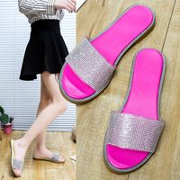 Women's Vacation Color Block Open Toe Slides Slippers main image 1