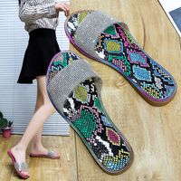 Women's Vacation Color Block Open Toe Slides Slippers main image 2