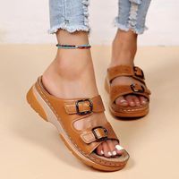 Women's Casual Solid Color Open Toe Slides Slippers main image 3