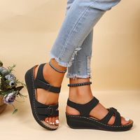 Women's Roman Style Solid Color Round Toe Roman Sandals main image 3