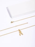 Copper 18K Gold Plated IG Style Bow Knot Shoe Enamel Pendant Necklace main image 4