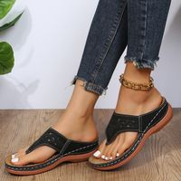 Women's Vintage Style Solid Color Open Toe Ankle Strap Sandals main image 4