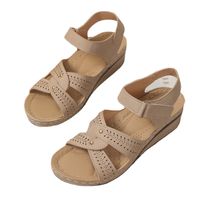 Women's Basic Solid Color Open Toe Roman Sandals main image 2