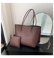 Women's Large Pu Leather Solid Color Classic Style Magnetic Buckle Tote Bag sku image 2