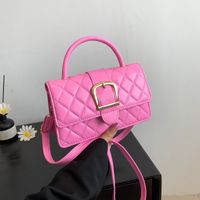Women's Small Pu Leather Solid Color Elegant Magnetic Buckle Handbag main image 5
