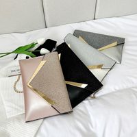 Women's Medium Pu Leather Solid Color Elegant Magnetic Buckle Envelope Bag main image 3