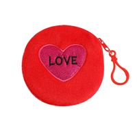 Women's Heart Shape Plush Zipper Wallets sku image 5