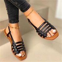 Women's Casual Solid Color Square Toe Open Toe Casual Sandals main image 4