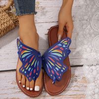 Women's Casual Ethnic Style Butterfly Open Toe Flip Flops main image 3