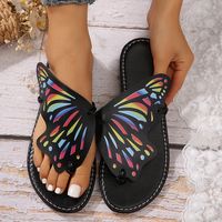 Women's Casual Ethnic Style Butterfly Open Toe Flip Flops main image 5