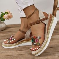 Women's Casual Geometric Open Toe Ankle Strap Sandals main image 4