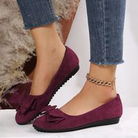 Women's Casual Solid Color Bowknot Round Toe Flats main image 2