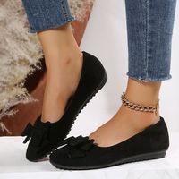 Women's Casual Solid Color Bowknot Round Toe Flats main image 1