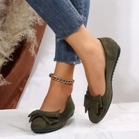 Women's Casual Solid Color Bowknot Round Toe Flats main image 3