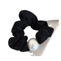 Women's Simple Style Solid Color Cloth Pearl Hair Tie main image 2