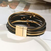 Simple Style Geometric Pu Leather Women's Bracelets main image 5