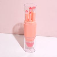 Simple Style Light Green Pink Black Artificial Fiber Plastic Handgrip Makeup Brushes 1 Set main image 5