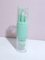 Simple Style Light Green Pink Black Artificial Fiber Plastic Handgrip Makeup Brushes 1 Set sku image 3