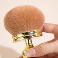 Simple Style Rose Gold Gold Black Artificial Fiber Plastic Handgrip Makeup Brushes 1 Piece sku image 2
