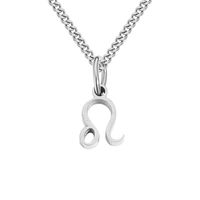 Stainless Steel Simple Style Plating Hollow Out Constellation Pendant Necklace sku image 7