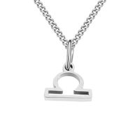Stainless Steel Simple Style Plating Hollow Out Constellation Pendant Necklace sku image 9