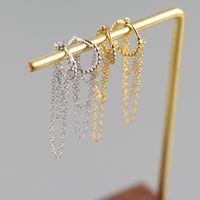 1 Pair Simple Style Chain Sterling Silver Earrings main image 1