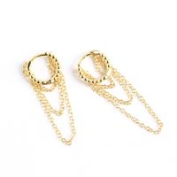 1 Pair Simple Style Chain Sterling Silver Earrings main image 2