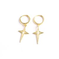 1 Pair Simple Style Star Plating Hollow Out Sterling Silver Drop Earrings main image 3