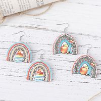 1 Pair Retro Book Cartoon Character Wood Drop Earrings main image 8